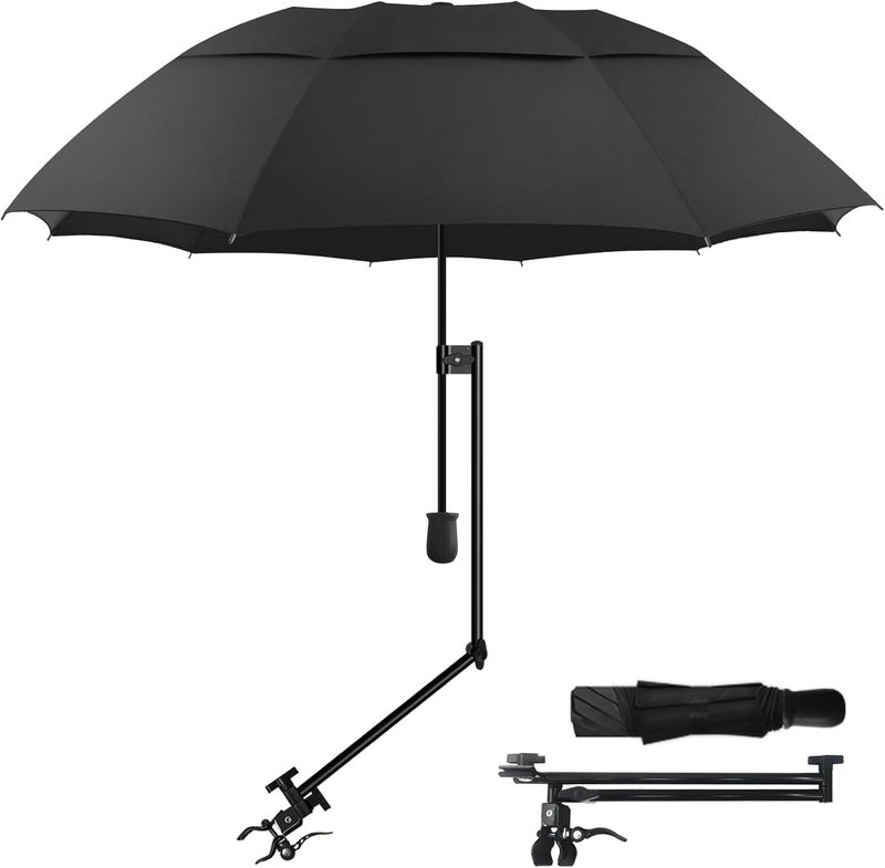 DUOUPA Patio Umbrellas UPF 50+ 360 ° Adjustable Shade Umbrella,Beach Umbrella with Universal Clamp,Beach Clamp on Umbrella,suitable for Patio,beach chairs,golf carts, wheelchairs,carts,bleachers,camping and fishing - Image 1